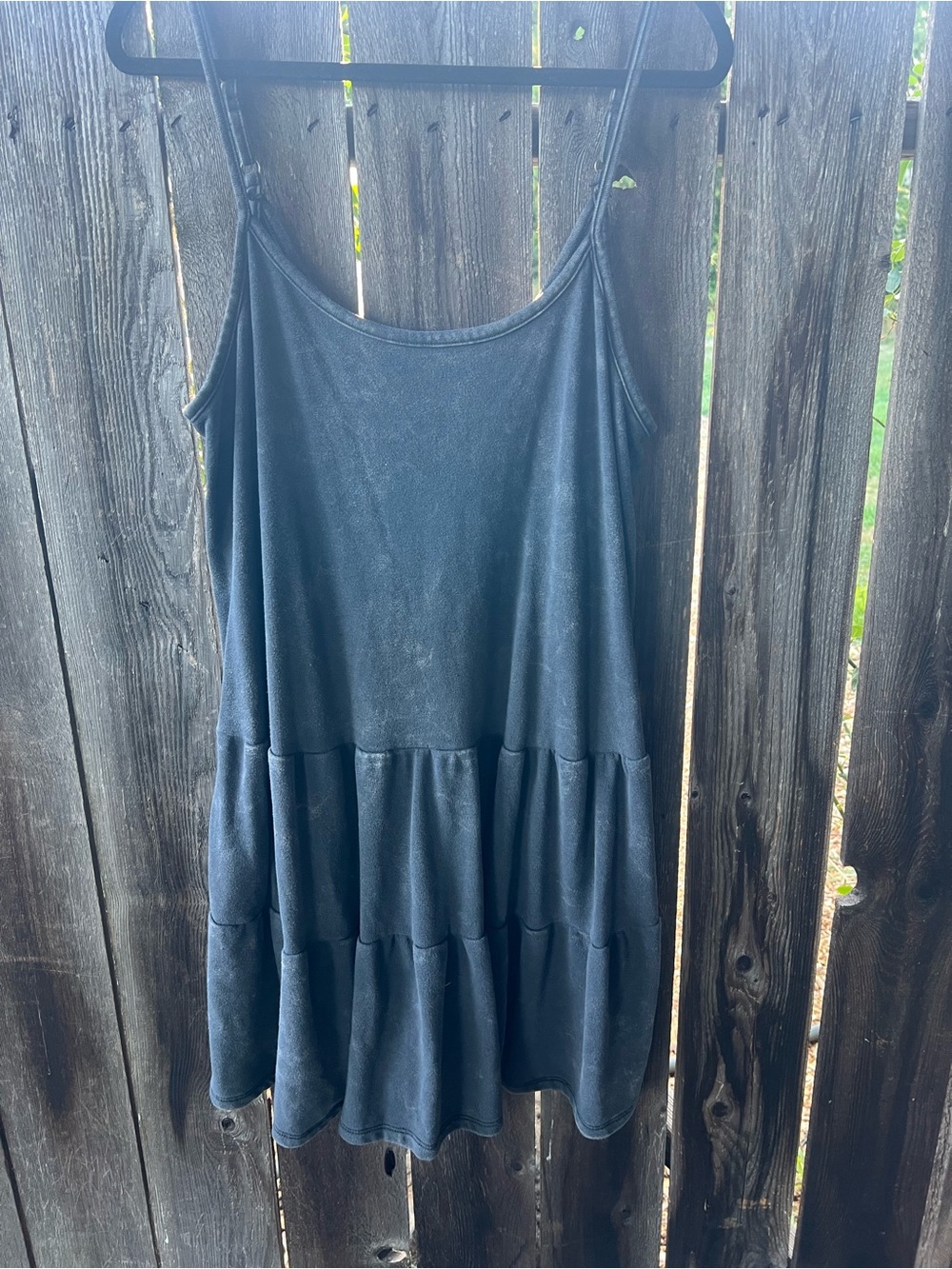 wild fable Black Tiered Slip Mini Dress